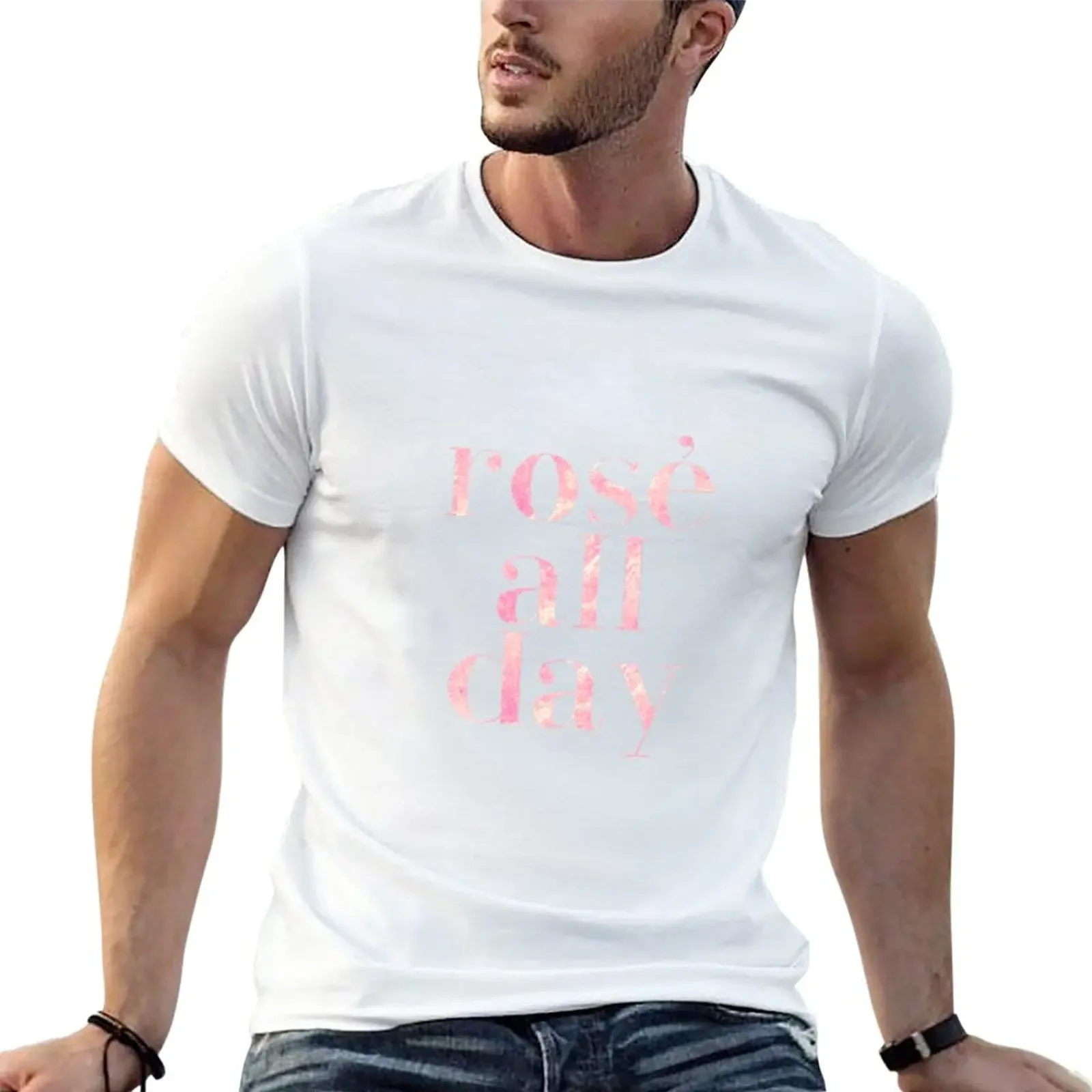 

rose all day T-Shirt tees oversizeds mens champion t shirts