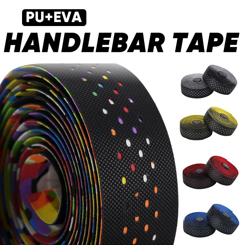 Bike Handlebar Tape Bike Accessory Bicycle Handlebar Tape Non-slip PU+EVA Road Bike Handlebar Tapes Racing Breathable Road Bicycle Tape Bike Accessories