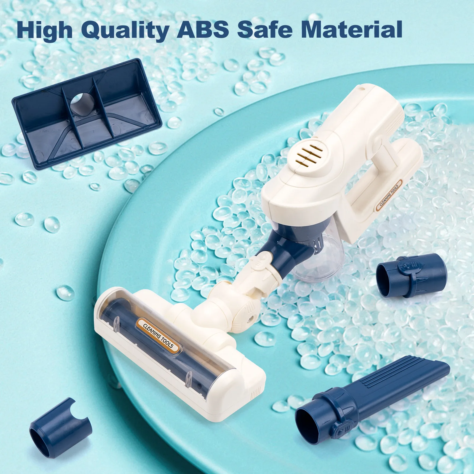 시뮬레이션 전기 진공 청소기 장난감 빛과 음악 포함 어린이 역할 놀이 청소 세트 용 장난감 소년 소녀용