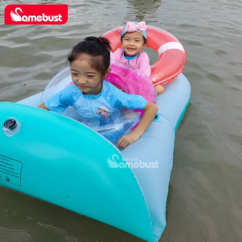 Camebust Inflatable Floating Row Swimming Pool Mattress Pool Mat Floats Raft Lounge with Cup holder swimming pool mattress