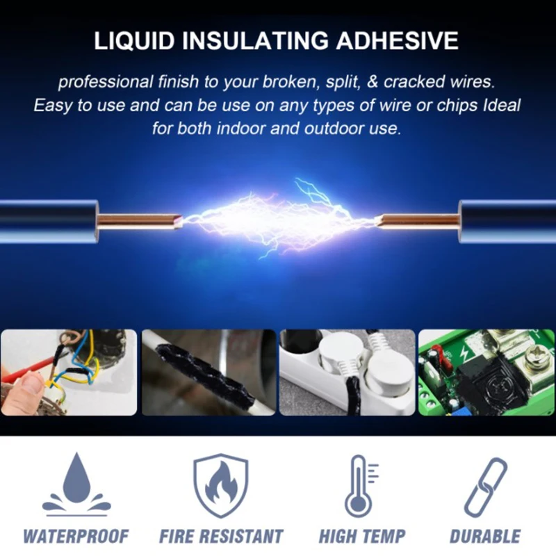 50ml Insulation Electrical Sealant Liquid Tape Paste Waterproof Fast Dry Lamp Board Electronic Sealant No Corrosion 1Pc