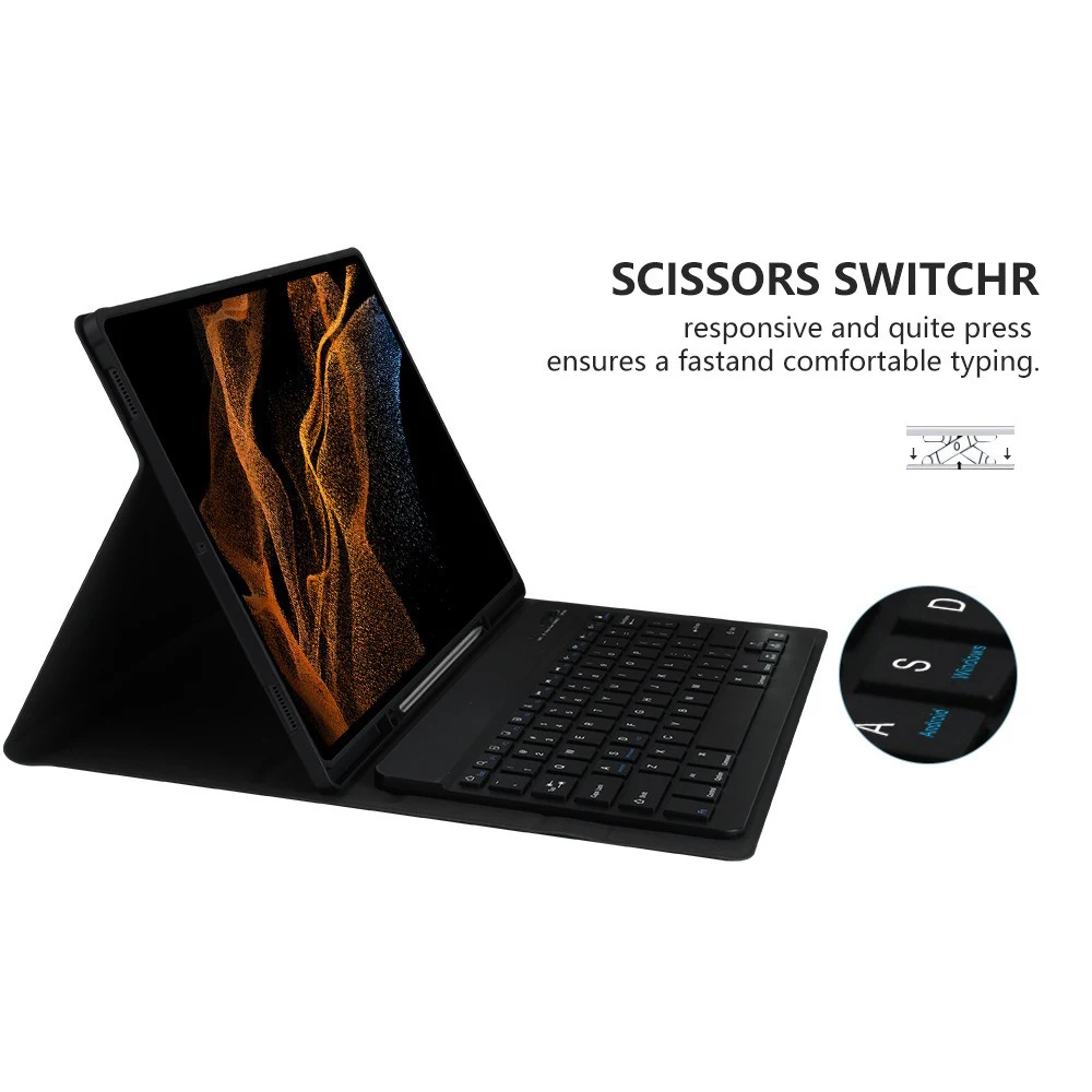 Premium Bluetooth Keyboard Case for Samsung Galaxy Tab S8 Ultra 14.6-inch Tablet