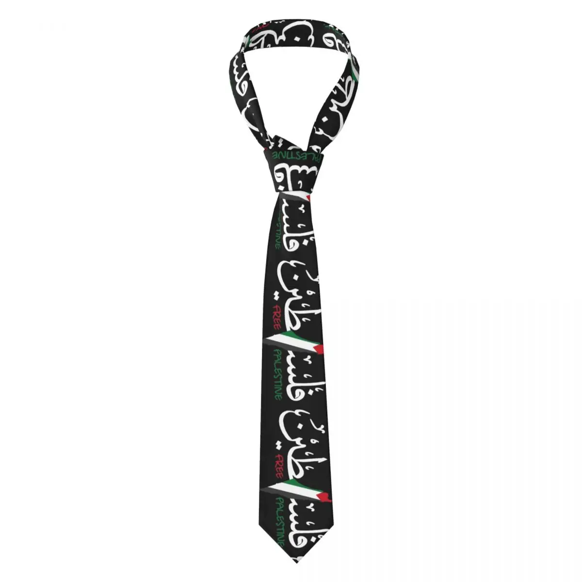 

Palestine Map Arabic Palestine Name Necktie Men Women Silk 8 cm Narrow Neck Ties for Men Shirt Accessories Gravatas Office