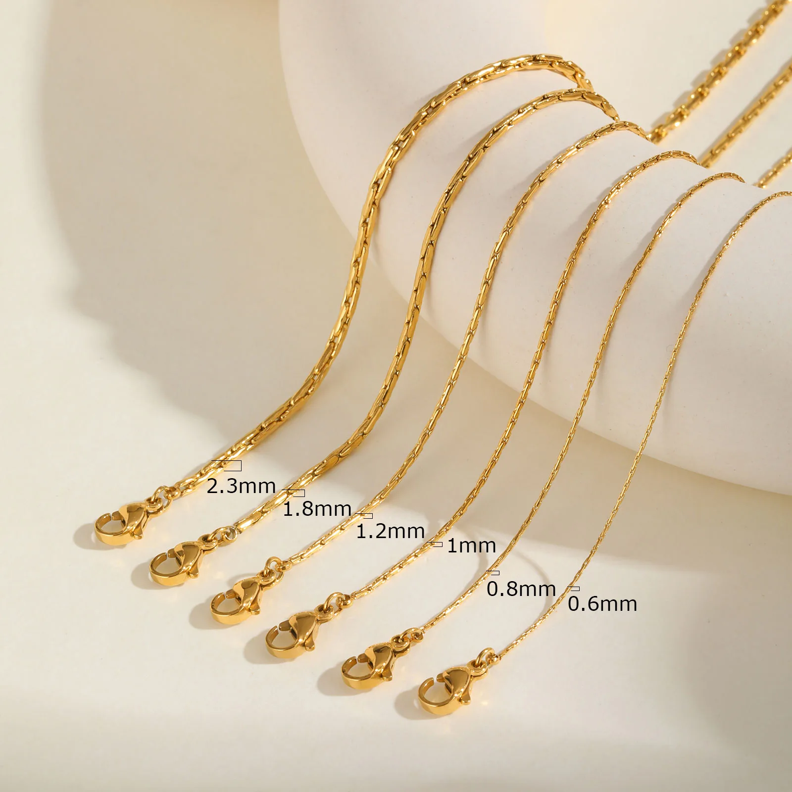 Vnox Einfache Mode Edelstahl Kette Halskette Für Frauen Mädchen Vergoldet Leichte Halsband Trendy Schmuck Party Geschenk