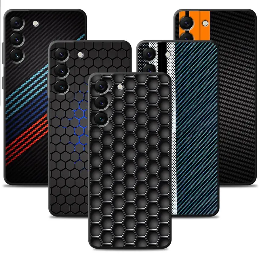 Geometric Carbon Fiber Phone Case Cover