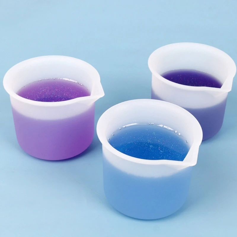 실리콘 측정 컵 분할 컵, 석고 접착제 혼합 컵 도구, DIY 에폭시 송진 쥬얼..