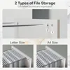 63" Standing Desk with File Cabinet, Privacy Panel, AC/USB, 1.18" Desktop, Executive L Shaped Height Adjustable Desk 5