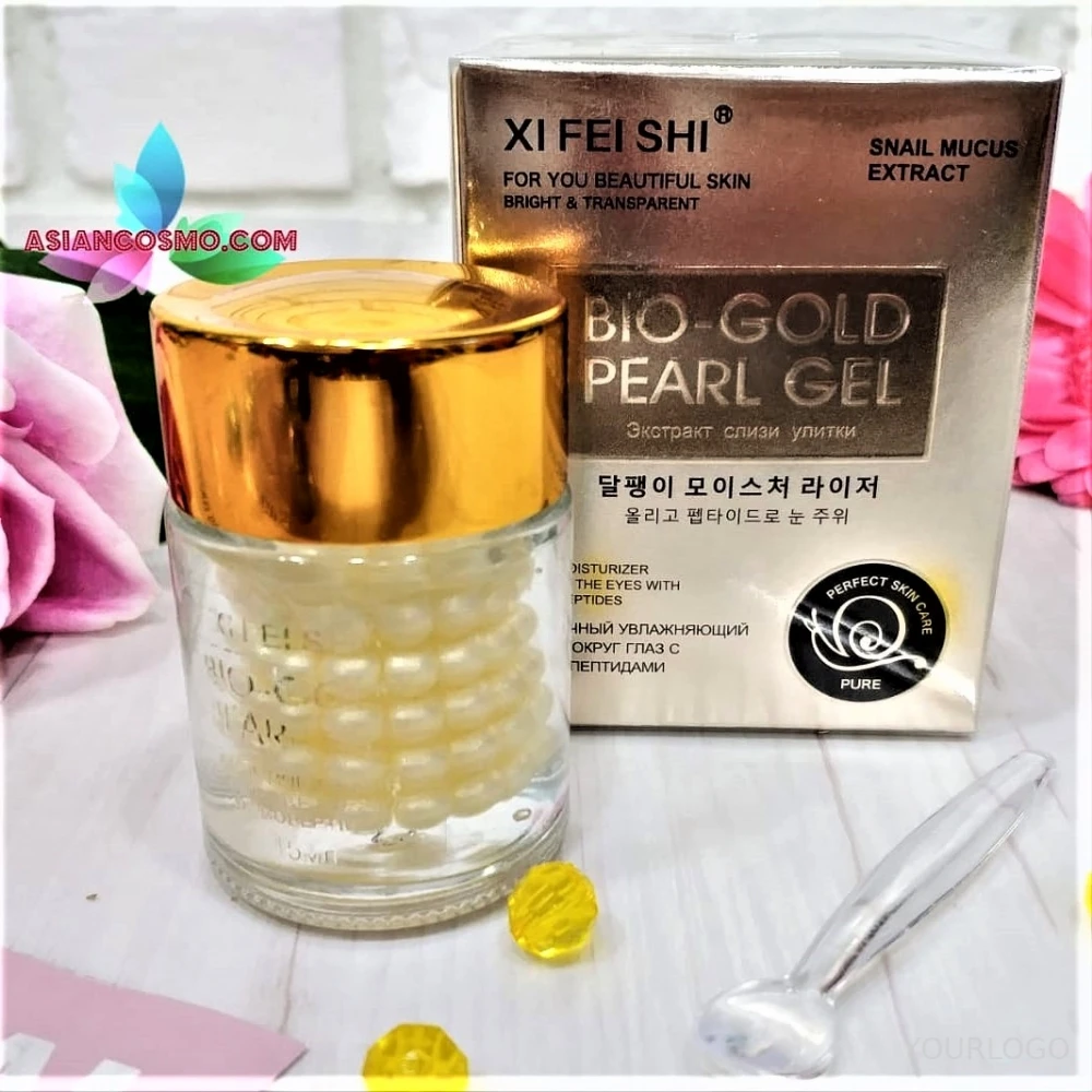 Улиточный увлажняющий крем вокруг глаз с олигопептидами BIO-GOLD PEARLGEL |
