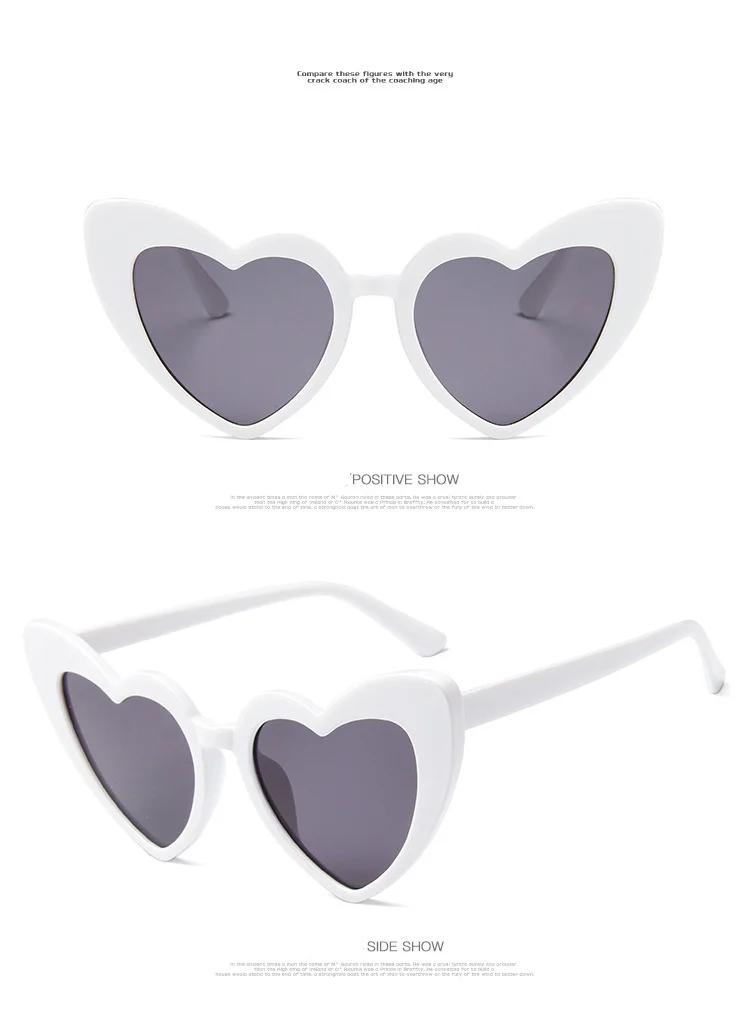 Sunglasses Fashion Versatile Shopping Peach Heart Love Sunglasses Metal Hinge Large Frame Personalized Glasses_voghion.com