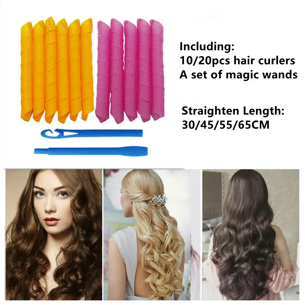 10pcs Heatless Hair Curler No Heat Hair Rollers Sleeping Soft