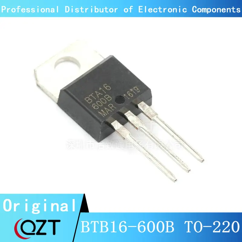 10pcs/lot BTB16-600B TO220 BTB16-600 16-600B 16A 600V TO-220 chip New spot 5pcs bta316 600b bta316 thyristor to 220 16a 600v dip triac large chip