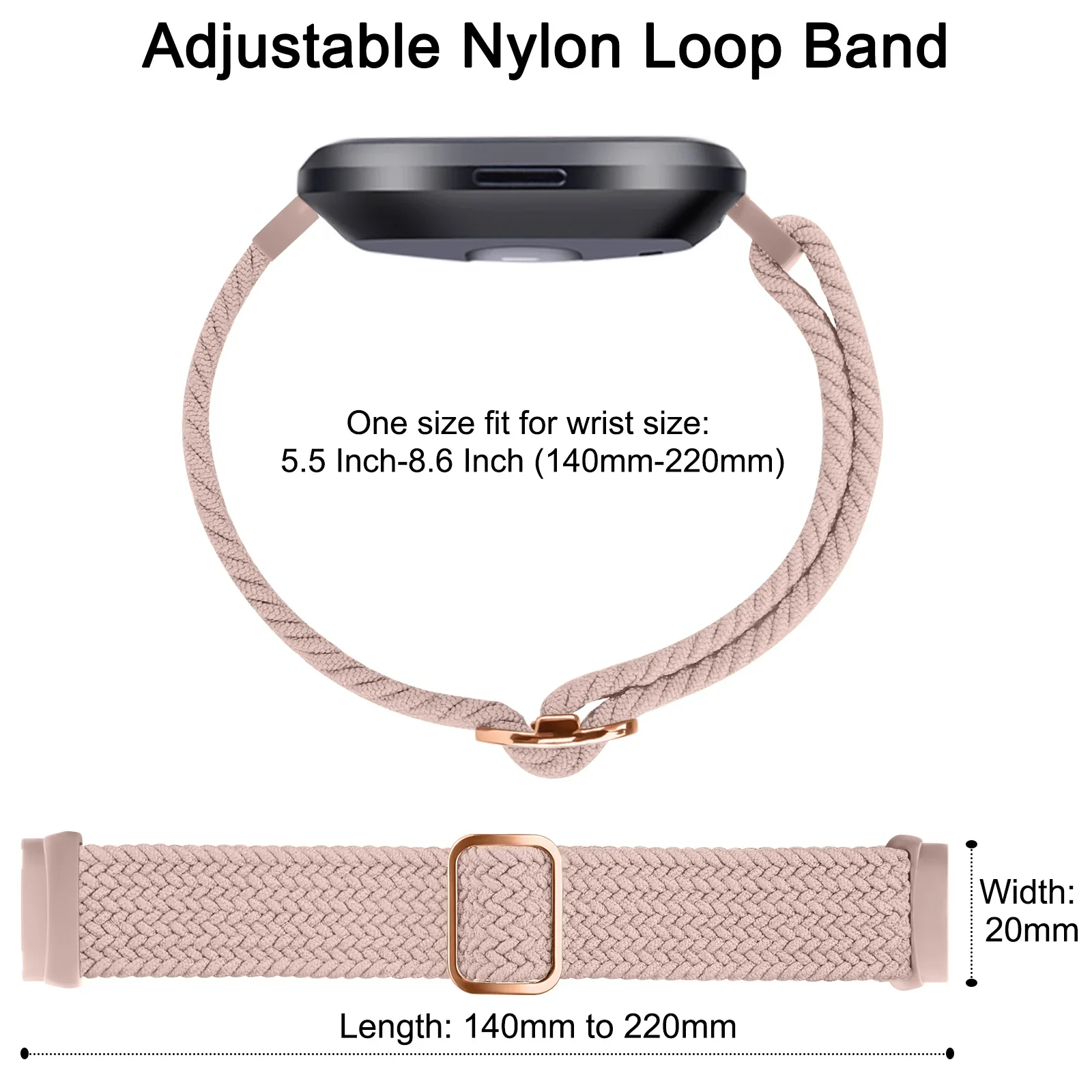 Versatile Elastic Braided Loop Band – Adjustable Wristband Bracelet