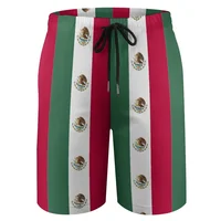 Aztec Mexico Flag 3d Print Swim Trunks Men Swimwear Quick Dry Street Beach Shorts Bathing Suits Hawaii Surf Men's Floral Board 2