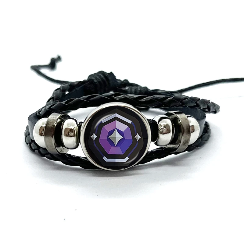 Game Leather Bracelets Valorant Astra Killjoy Jett Sova Cypher Women Man Snap Button Bracelet & Bangles for Fans Gift 2