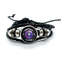 Game Leather Bracelets Valorant Astra Killjoy Jett Sova Cypher Women Man Snap Button Bracelet & Bangles for Fans Gift 2