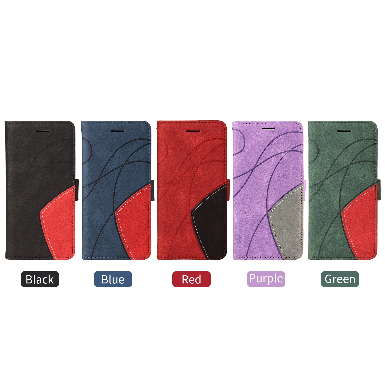 Magnetic Luxury Leather Phone Case with Cat Dandelion Design