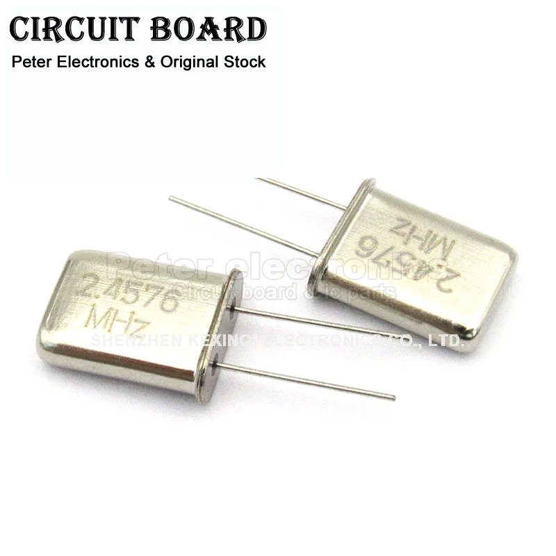 5PCS Crystal Oscillator 2.4576M Dip 2pin 2.4576MHz HC-49U Quartz Crystal Passive Oscillator