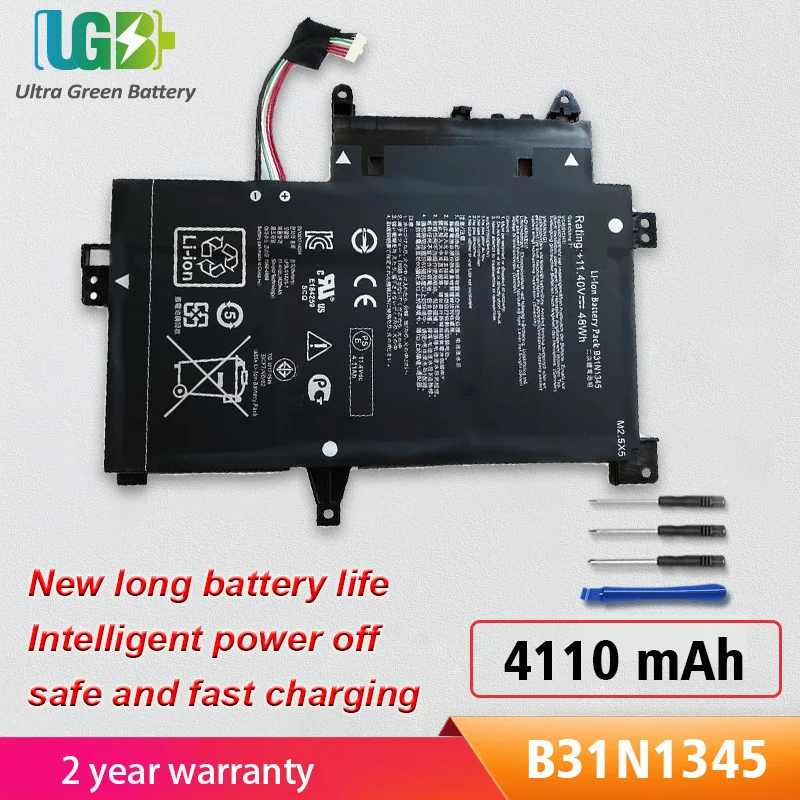 

UGB New B31N1345 battery for Asus Transformer Book Flip TP500L TP500LA TP500LB TP500LN TP500 0B200-00990100 Series