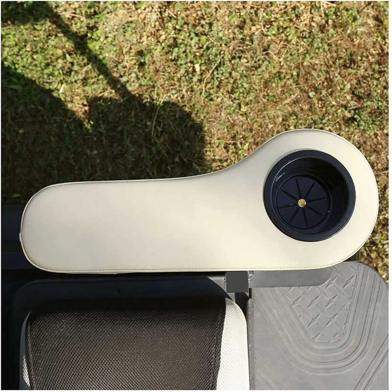 

Набор из 2 универсальных чехлов на подлокотники для гольф-мобиля с держателем для чашки для большинства Гольф-мобилей, клубов, автомобилей, EZGO, Yamaha, Cushman