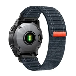 Nylon Watch Bracelet Strap, 22mm & 26mm Adjustable Band - Quick Fit 22mm (Blue)