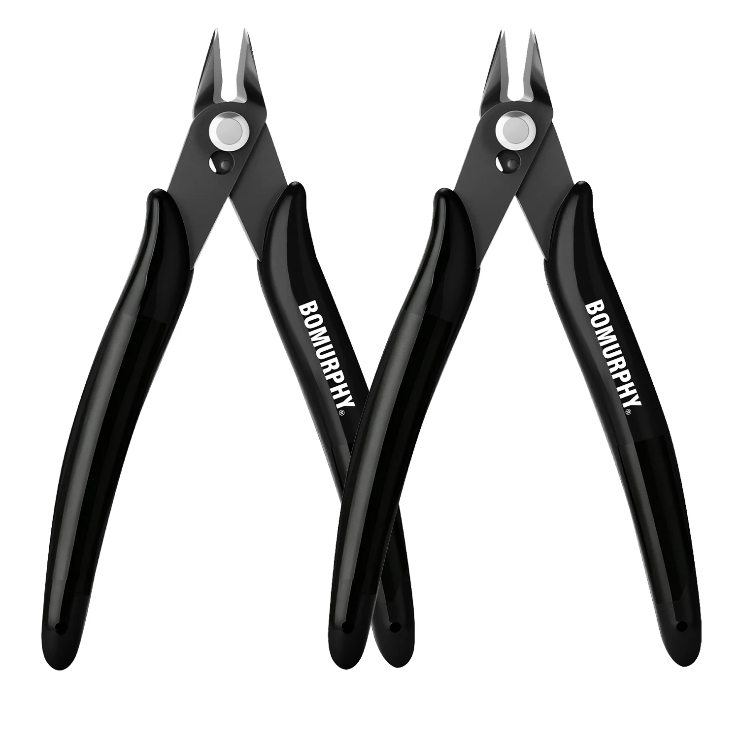 Lot de 5 pinces à dessin noires, posées parallèlement, montrant leur forme allongée.