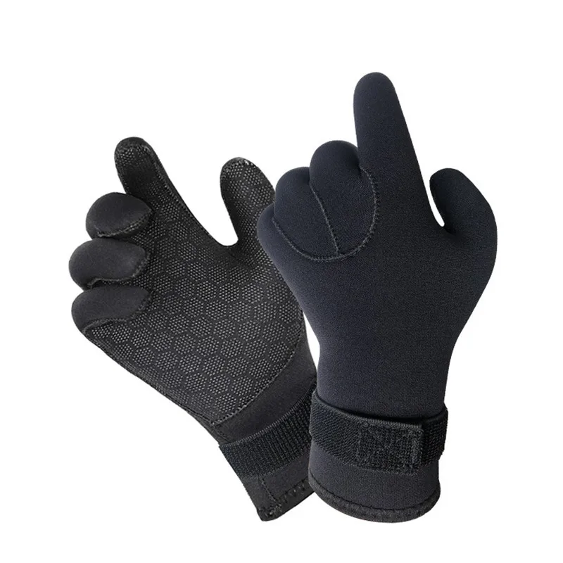 1 pair 3mm Neoprene Diving Gloves Warm Non-Slip Wear Resistance Gloves for Diving Fishing Floating and Swimming