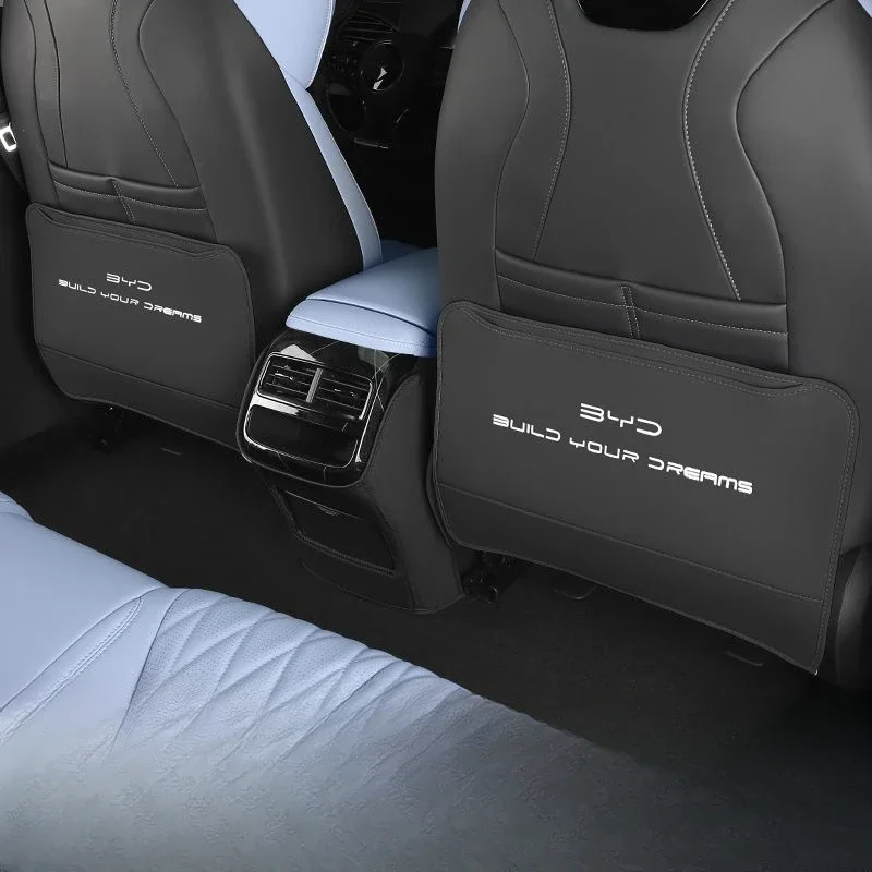 Car Seat Protector for BYD Seal DMI EV PU Leather Anti Kick Mat Pad Anti-kick Protector Mats Seat Back Protector Accessories