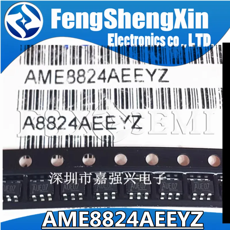 

10pcs/lot NEW AME8824AEEYZ AUE AME8824 SOT23-6 8V,300mA,Adj,CMOS LDO
