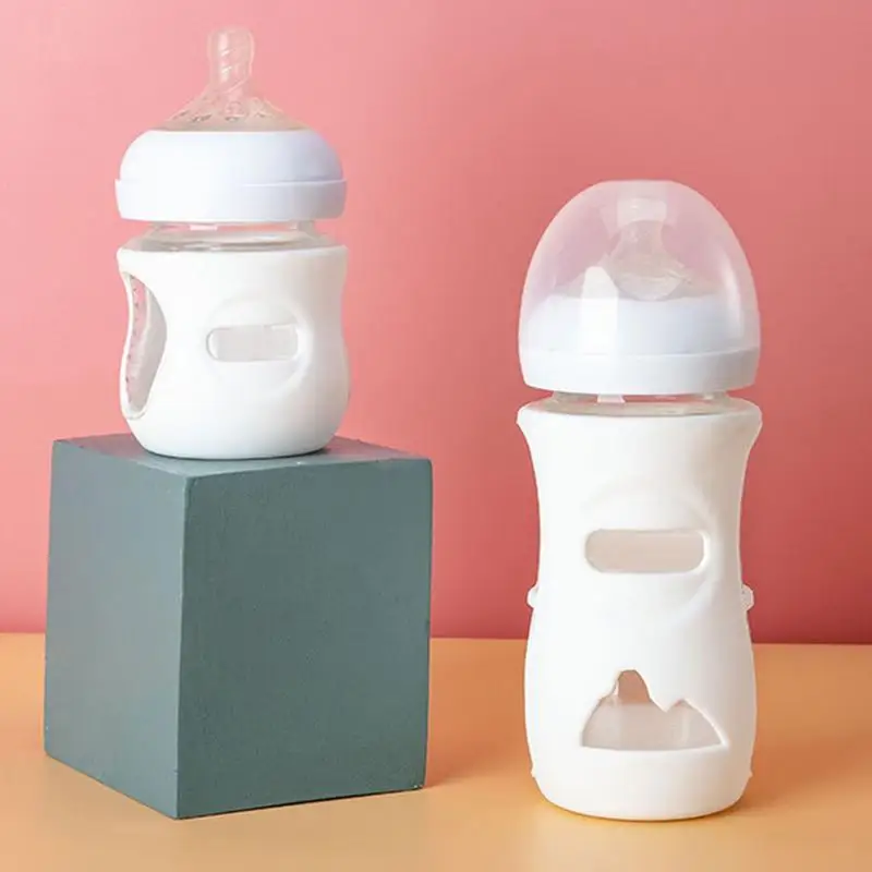 Silicone Baby Bottle Covers Silicone Sleeve Reusable Milk Bottle Protectors Silicone Thermal Insulation Safe Milk Bottle Fall 2