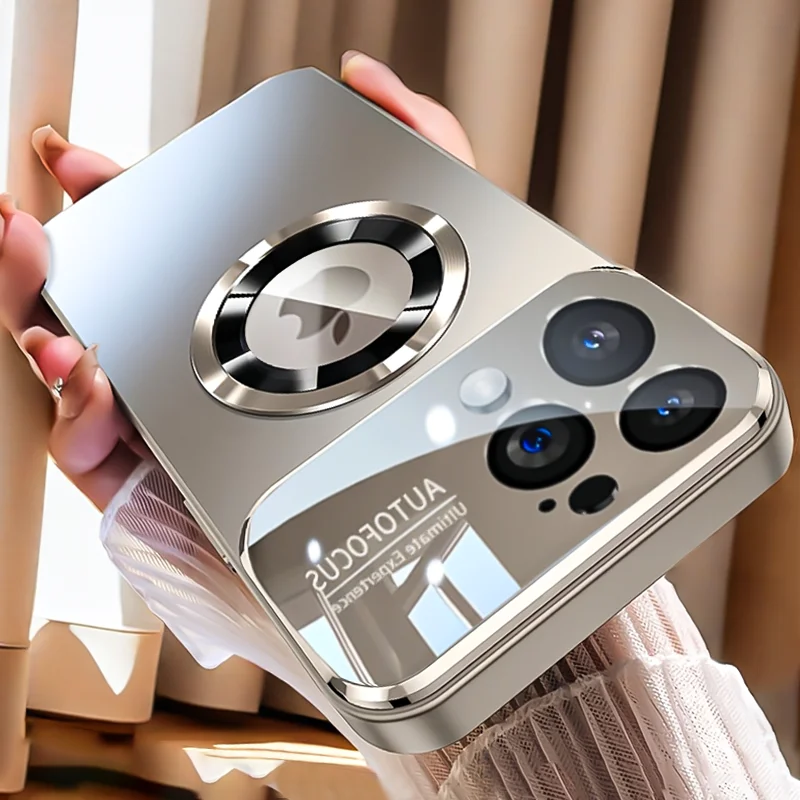 Luxury Glass Camera Lens Protection Case For iPhone.