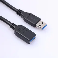 High - Speed USB 3.0 Extension Cable - USB A Male to Female Data Transmission Cord (2m/3m) - 3m (Black)