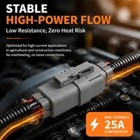 2 Pin  DTP04-2P DTP06-2S Deutsch DTP Connector - Gray Male Female Waterproof Electrical Auto Plug for Marine, Bus & Industrial 5