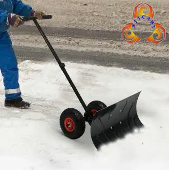 For Car Factory Promotion Snow Pusher Snow Shovel Mover With Wheel
