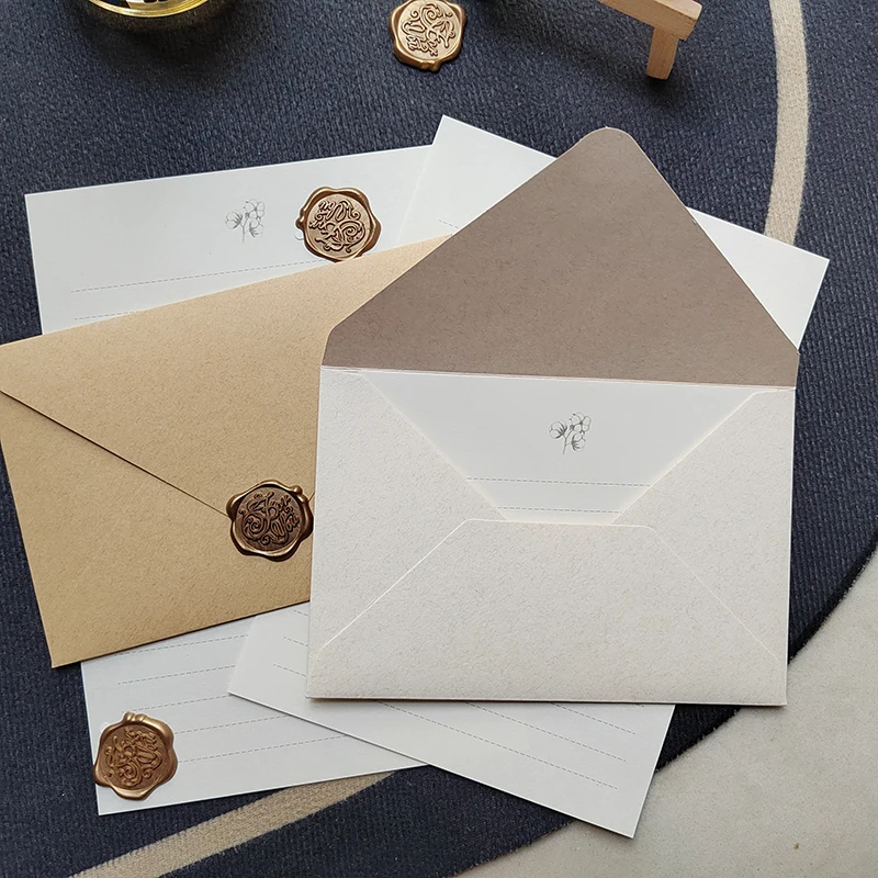 30pcs Envelope Small Business Supplies 200g Paper Kraft 16x11cm Postcard Giftbox Message Packaging Invitation Wedding Stationery