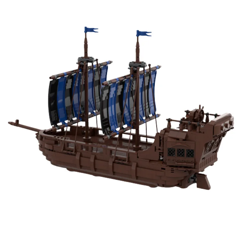 

MOC Medieval Military Pirate Ship Building Blocks Kit Cruise Wooden Boat Search Rescue Vessel Bricks Assemble Toys Gifts