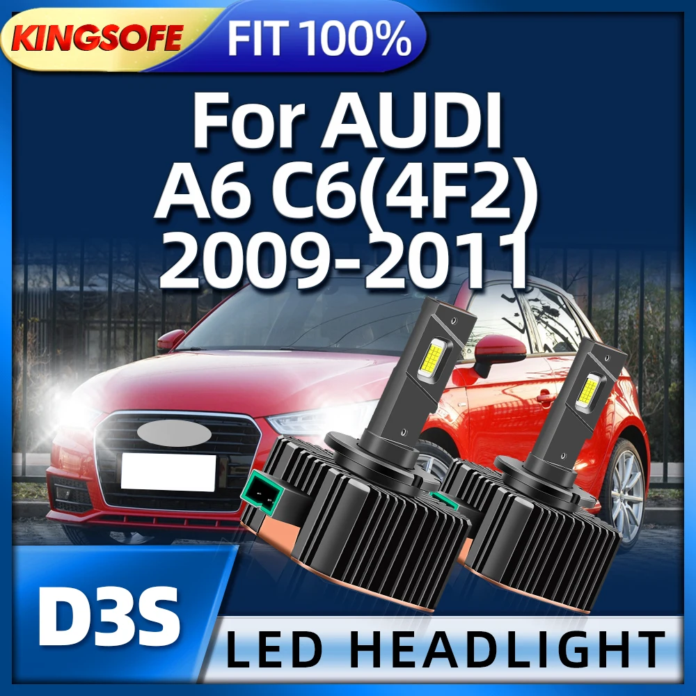 

Roadsun D3S LED 130W Headlights Car Light Bulbs Auto Headlamp 6000K White For AUDI A6 C6 4F2 2009 2010 2011