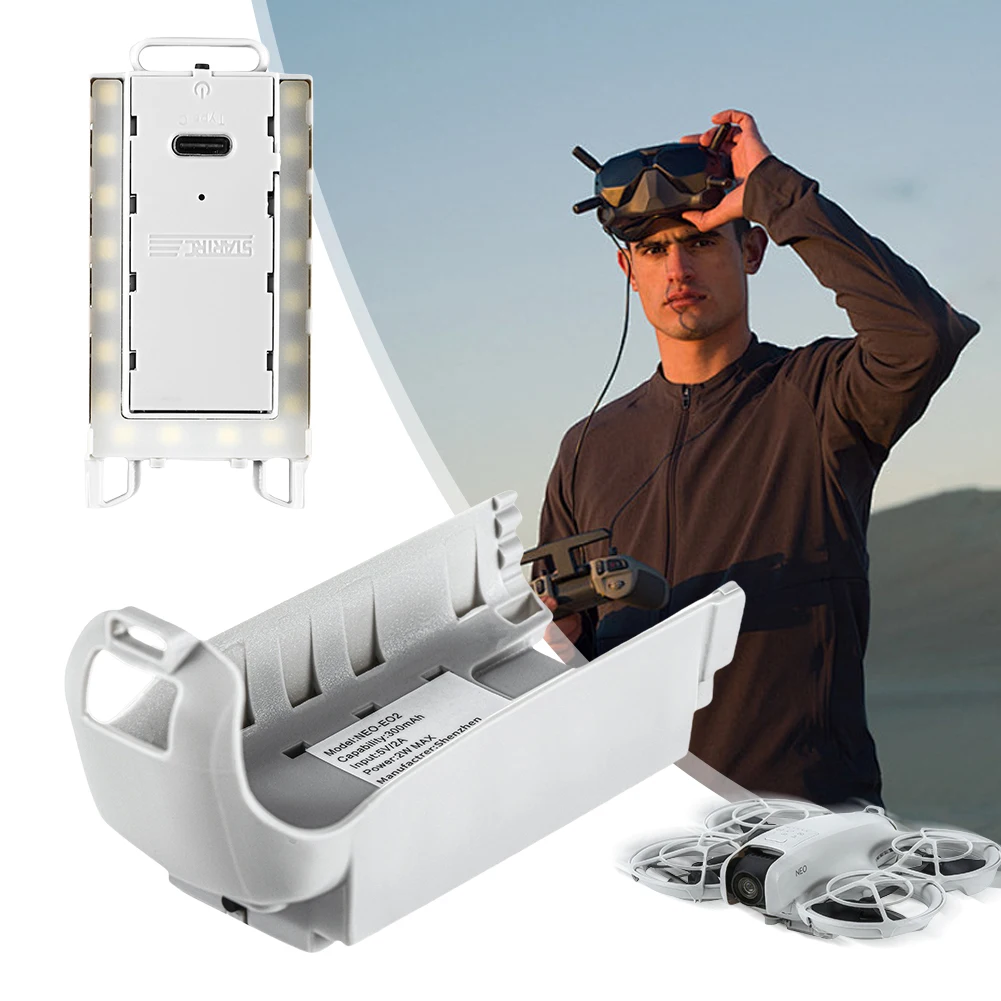 Description Picture 6 of itemFor DJI NEO Drone Landing Gear Night Light Luminous Tripod Snap Design Built-in Battery Rechargeable Night Lamp Drone Accessory