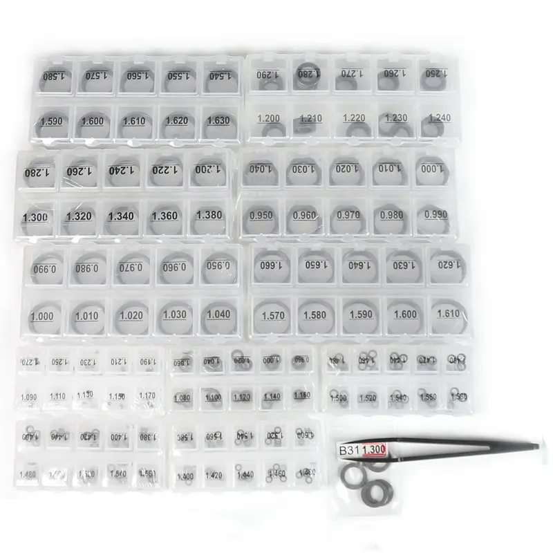 Injector Repair Kits 555PCS Common Rail Injector Repair Adjustment Washer Shims for Bo-sch for Den-so B11 B12 B13 B14 B16 B22 B25 B26 B27 B31 B48