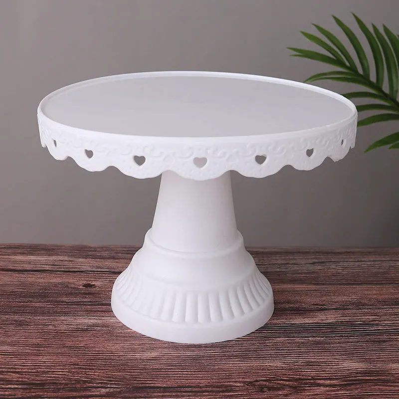 Plastic Cake Stand Birthday Wedding Party Cake Display Plate Dessert Table High Foot Fruit