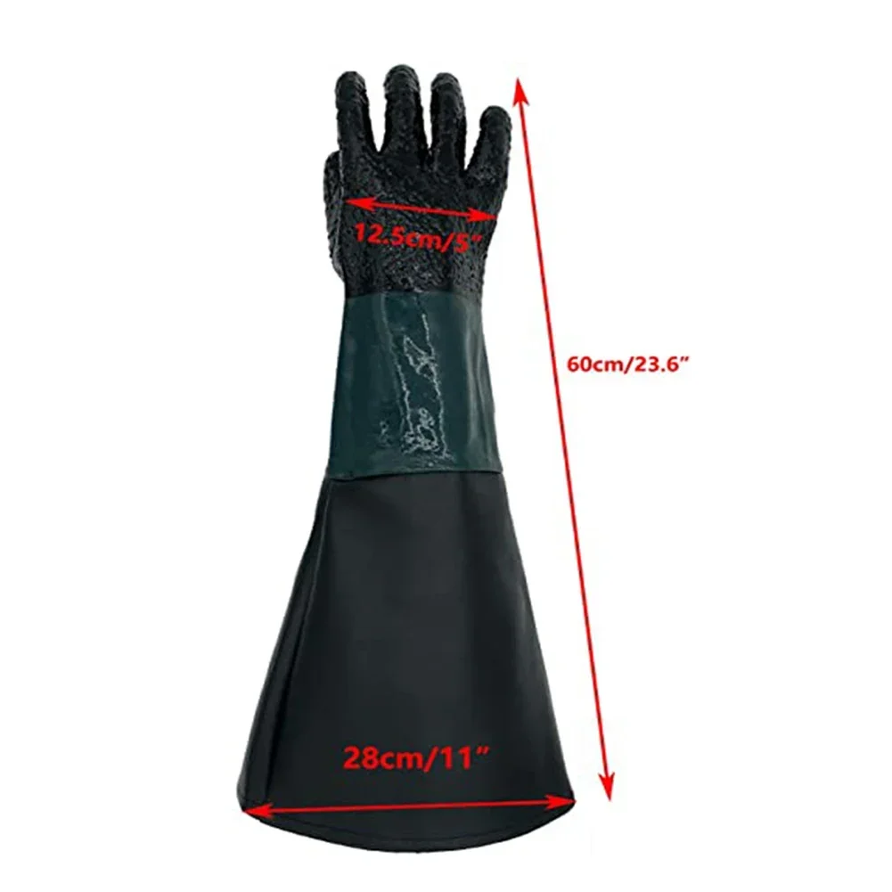 Guanti Protettivi Sabbiatura Guanti Per Sabbiatrice 7x20 - In PVC/Vinyl