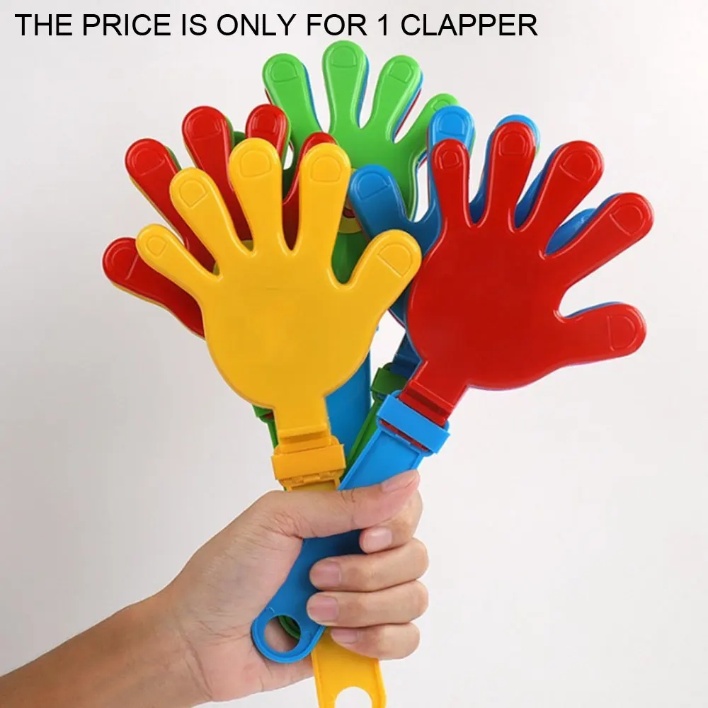1Pc 19cm Colorful Hand Clapper Concert Party Cheerleading Cheering Props Children Small Clap Your Hands Clapping Toy Air Horn