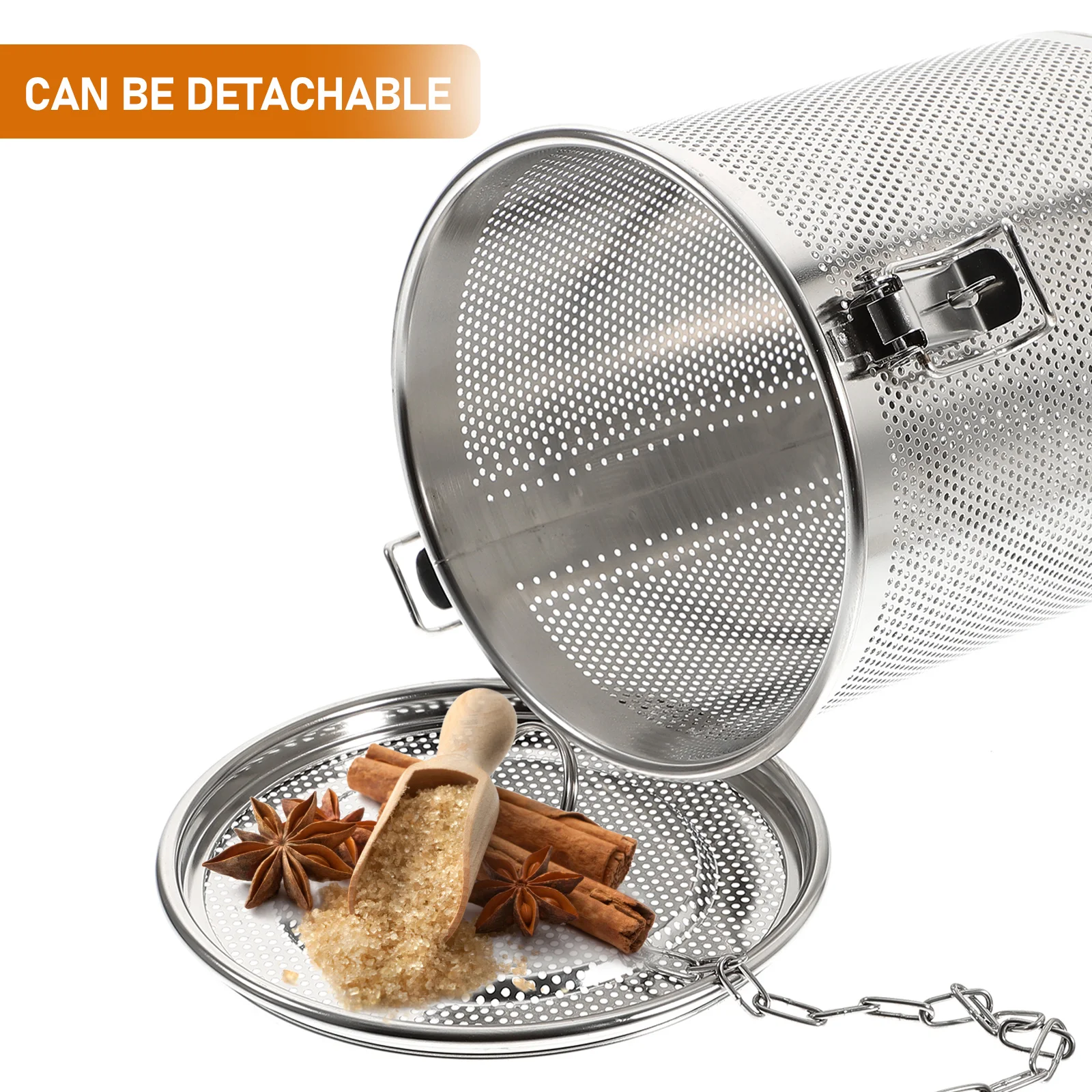 

Spice Strainer Brine Basket Tea Bags Filter Stainless Steel Mesh Seasoning Balls