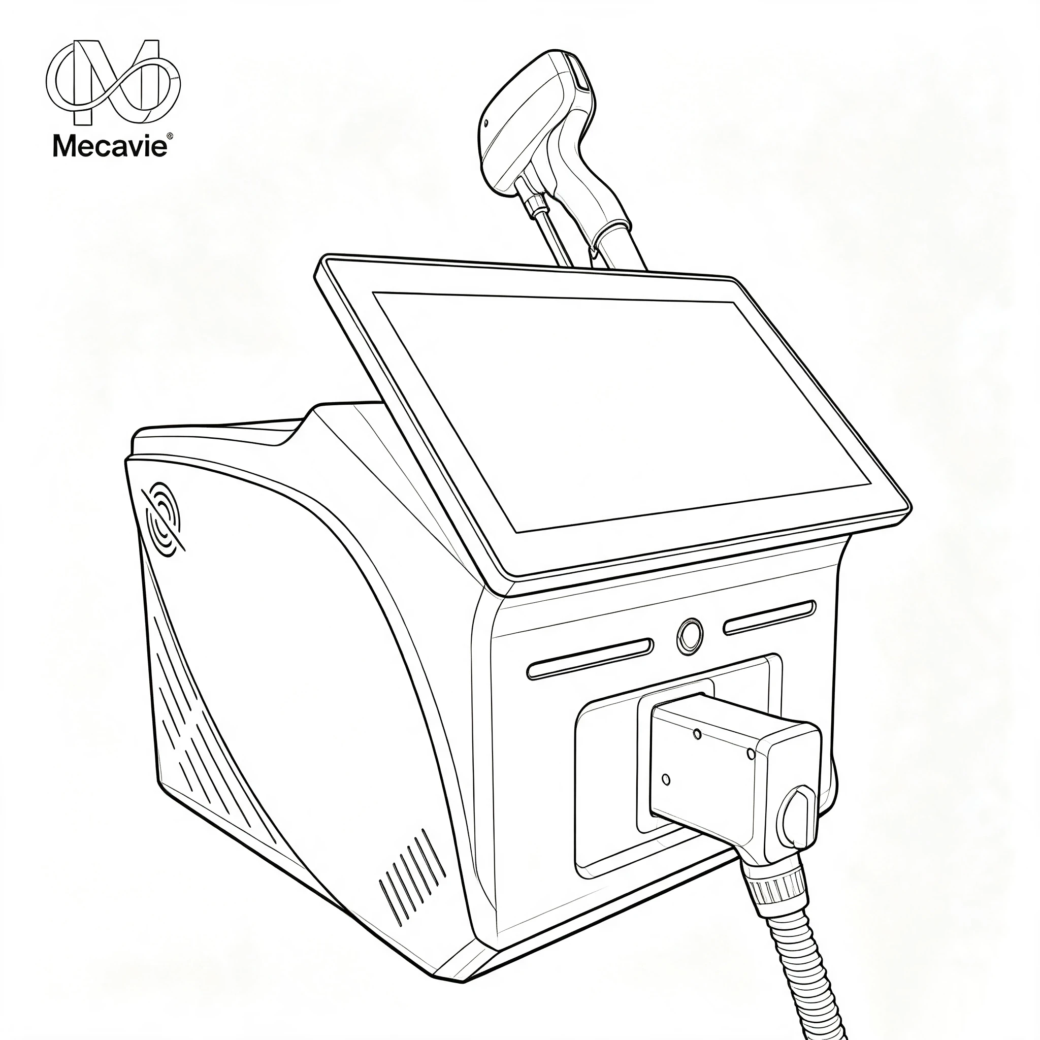 Máquina de depilación Mecavie de 808nm, depiladora permanente portátil con refrigeración por hielo, sistema de refrigeración dinámico, indoloro y seguro para todo el cuerpo, cara, axilas, bikini, piernas, brazos, barba, dispositivo para eliminar el vello, uso en salón y en casa, apto para todos los tipos de piel Fitzpatrick, hombres y mujeres, certificado CE