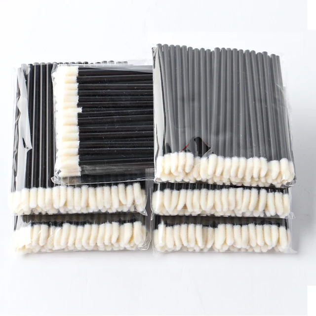 Wholesale 250/500/1000Pcs Lip Brushes Mascara Wands Applicators Cleaning Cosmetic Lipstick Micro Brushes Makeup Tools in Bulk