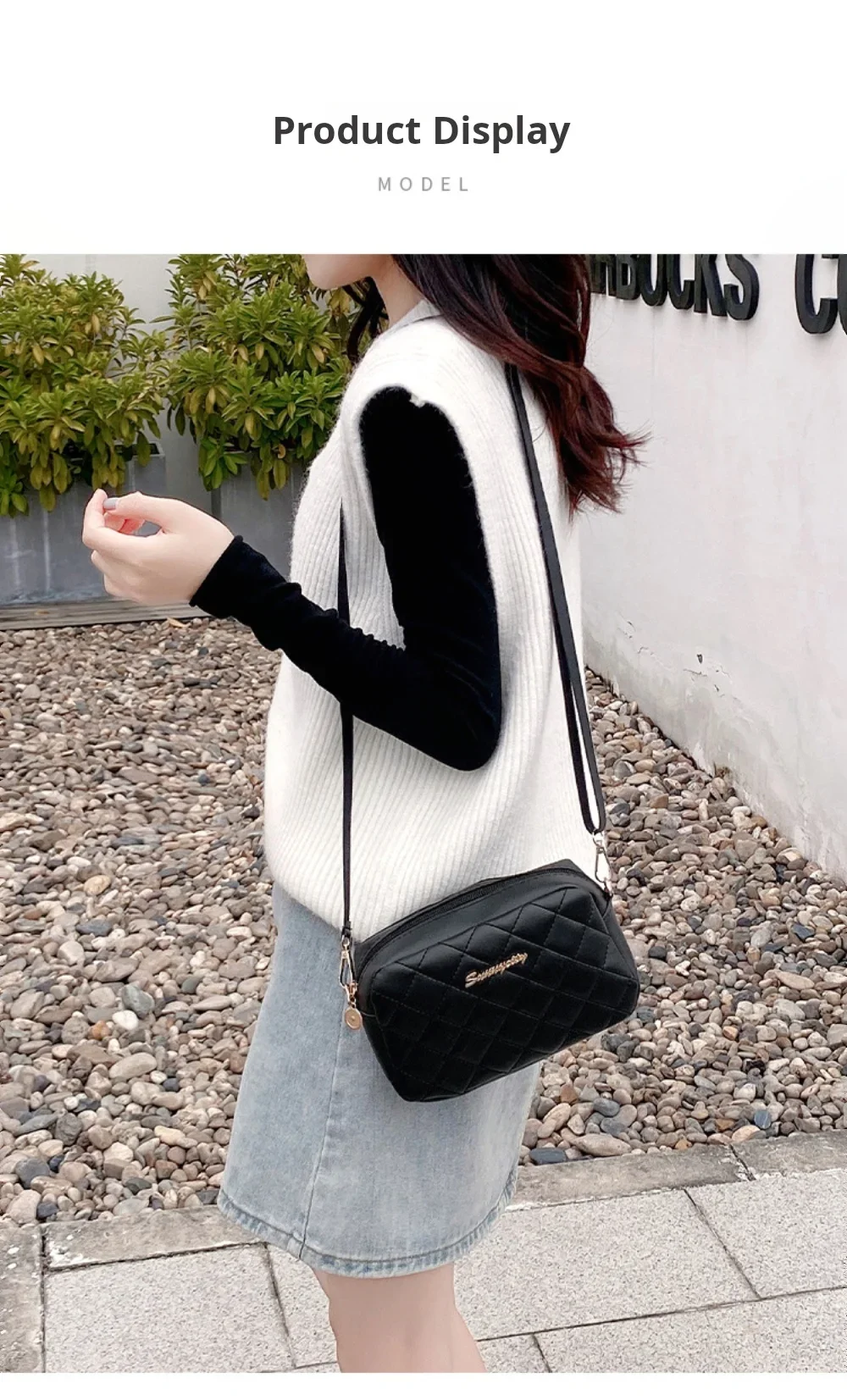 Diamond Quilted Tassel Crossbody