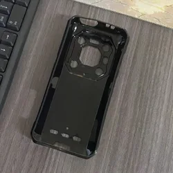 Transparent Soft TPU Silicone Protective Phone Case Cover for Armor 26 Ultra (Black)