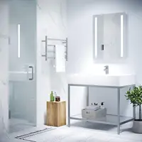 72" x 24"  Shower Door in Brushed Nickel,Water Repellent Glass Shower Door with Seal Strip Parts and Handle, 3/8 2