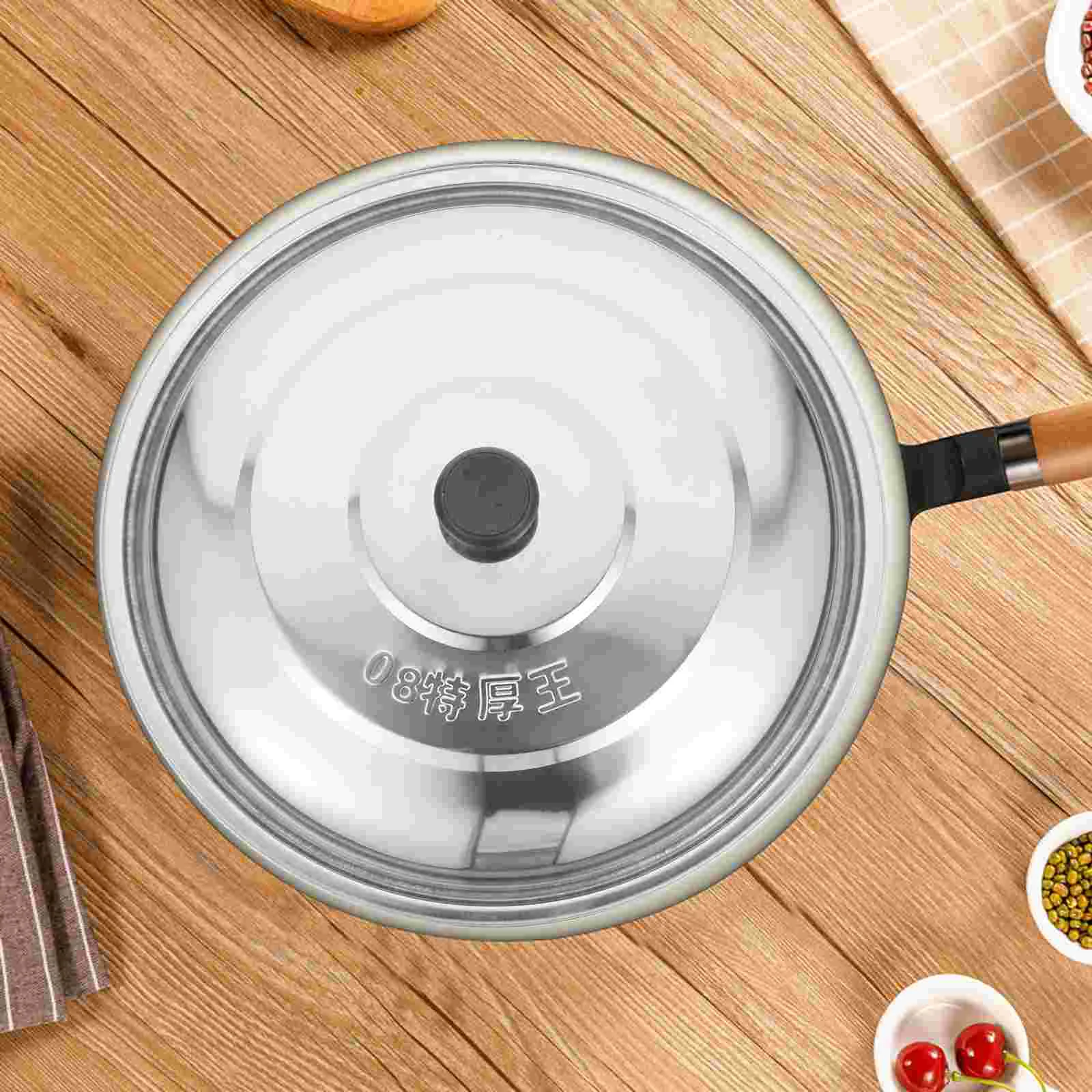 

Stainless Steel Pan Lid Universal Lid 35Cm Cover Frying Pan Cookware Lids Cooking Dome Glass Pot Wok