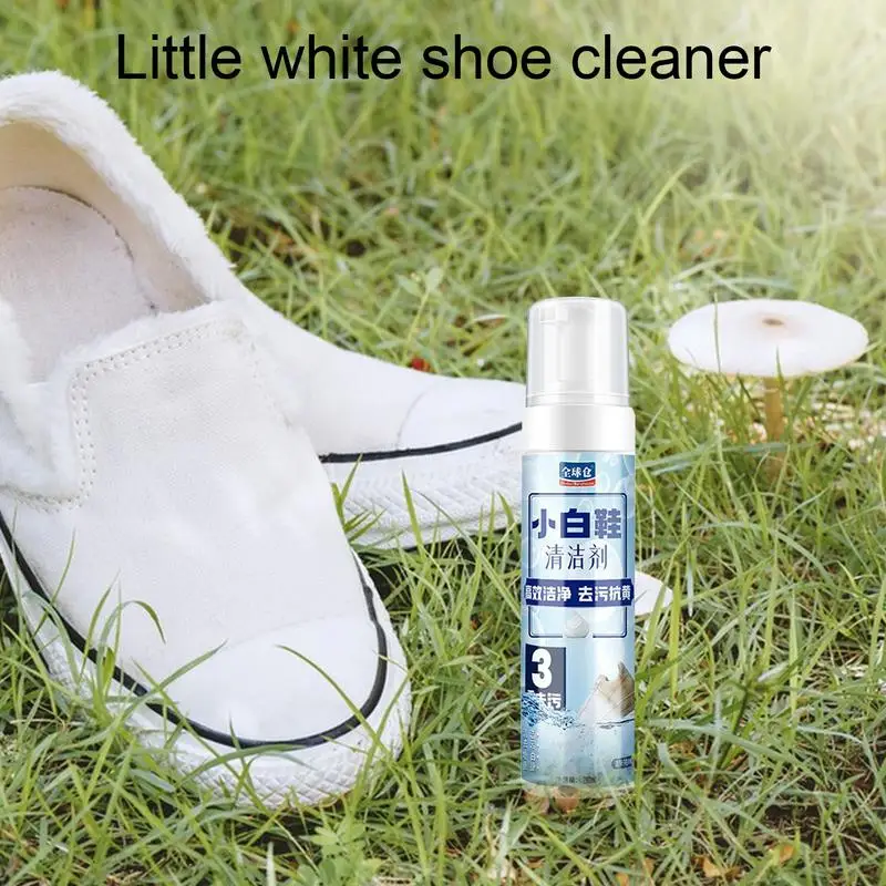 200ML white shoe cleaner Portable shoe cleaning foam with Natural Extracts No Wash Cleaning Solution for White Shoes Sneakers