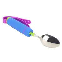 Stainless Steel Adaptive Utensil Rotatable Adjustable Weighted Parkinsons Utensil Eating Aid Fork/Spoon Tableware for Elderly 1